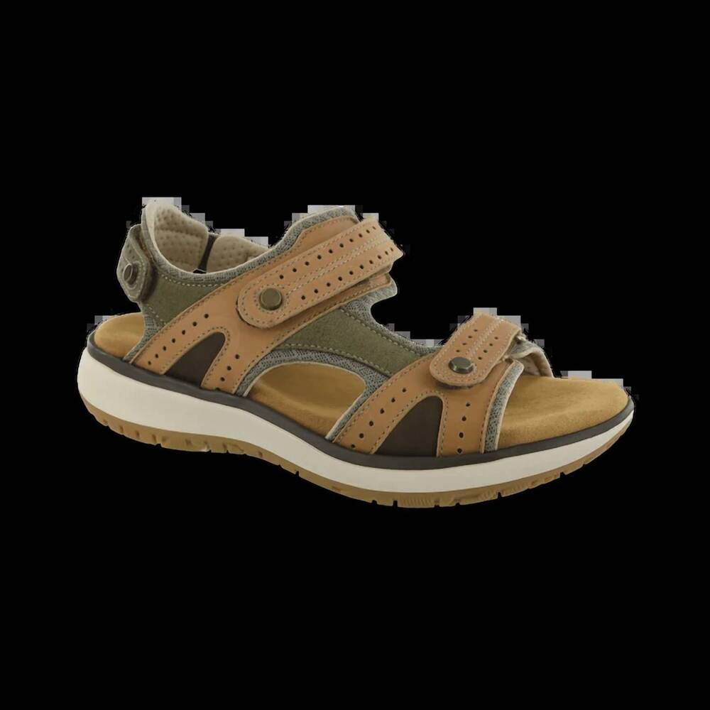 NEW SAS women's embark sandal - mediums in green/brown